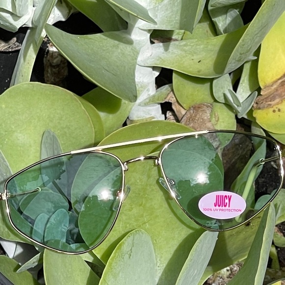 JUICY COUTURE Zillion Sunglasses In Shiny Gold Blue Lenses main image 4